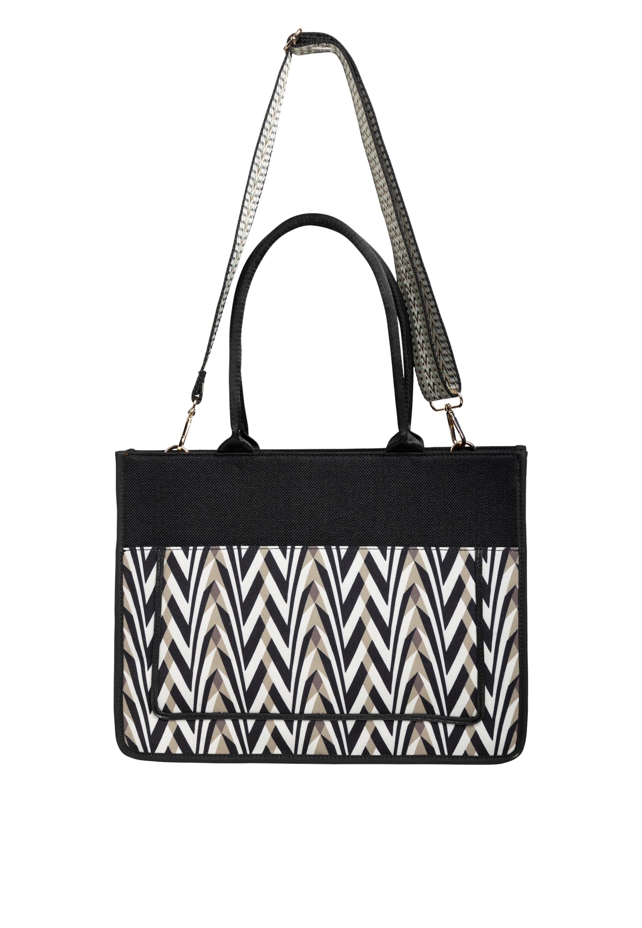 Cabas IZIA en noir : devant