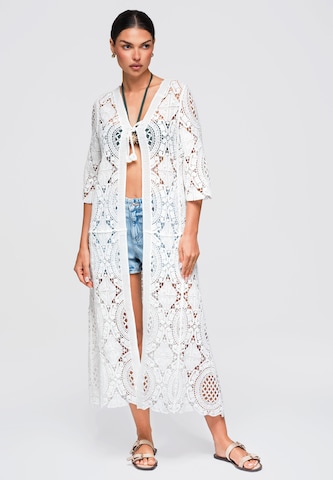 Pull-over oversize 'OW-SW-E0004' Ombre en blanc : devant