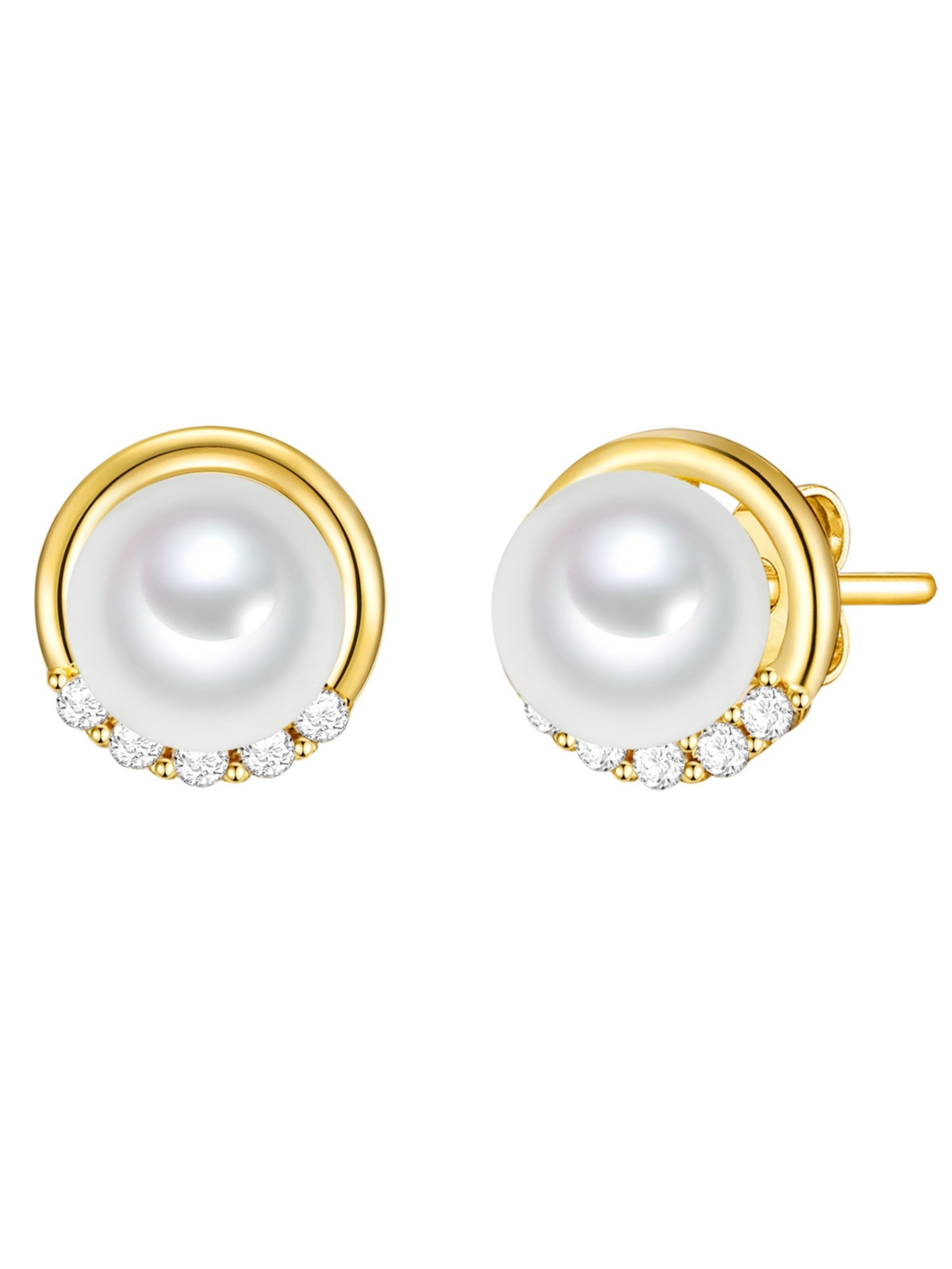 Lulu & Jane Oorbellen in Goud: voorkant