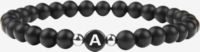 GOOD.designs Armband 'A' in schwarz / silber, Produktansicht