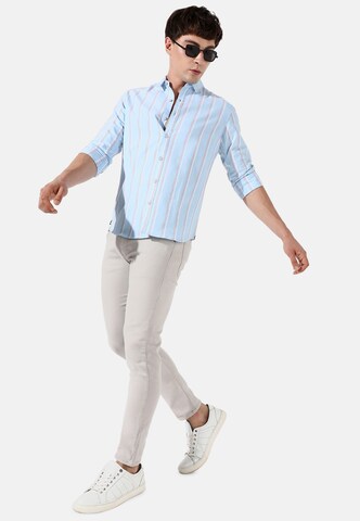 Campus Sutra Regular fit Button Up Shirt 'Evan' in Blue