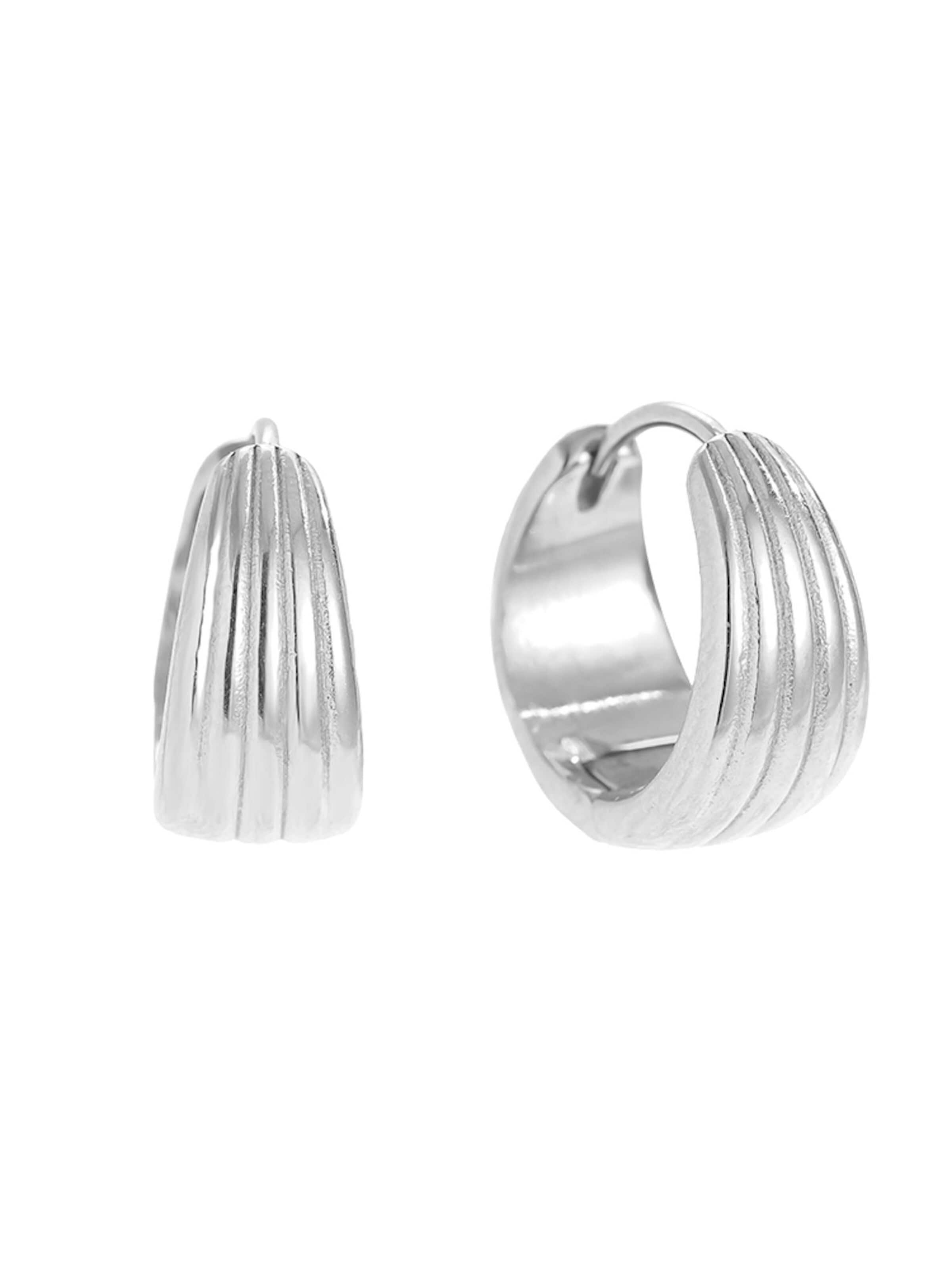 Boucles d'oreilles 'CORINNE' Cala Rose en argent : devant
