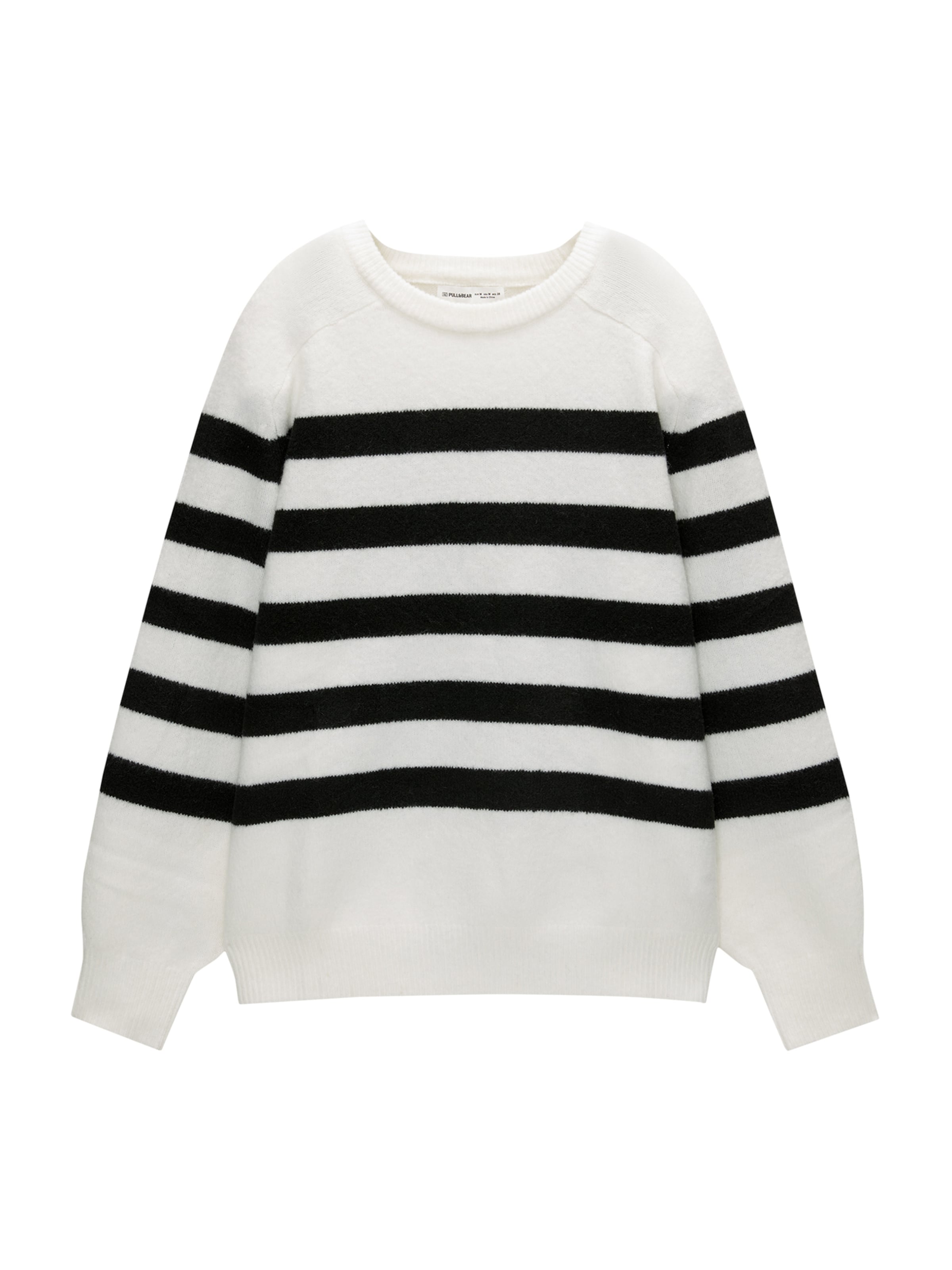 Pull&Bear Pulover | bela barva: sprednja stran