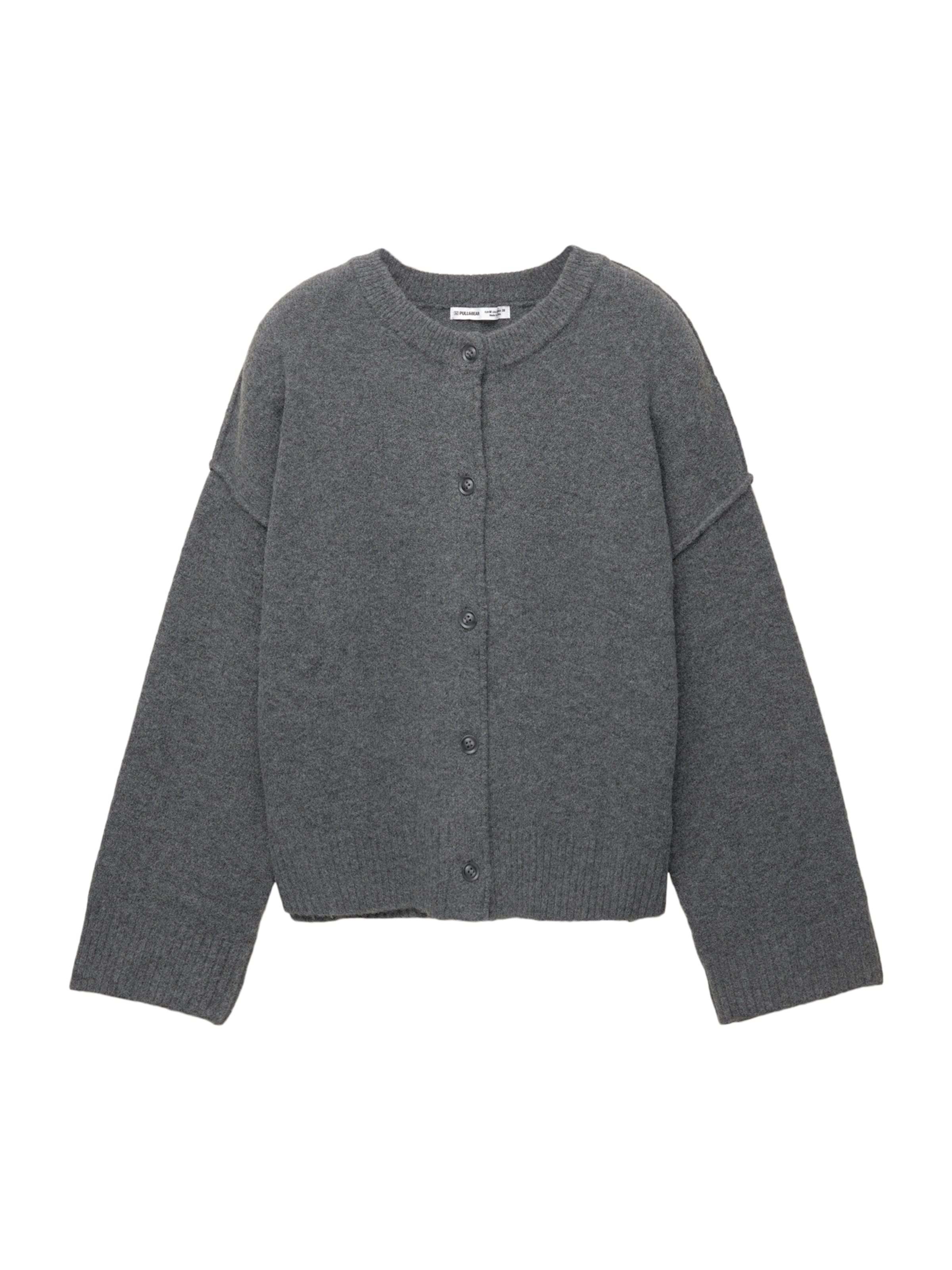 Pull&amp;Bear Gebreid vest in Grijs: voorkant