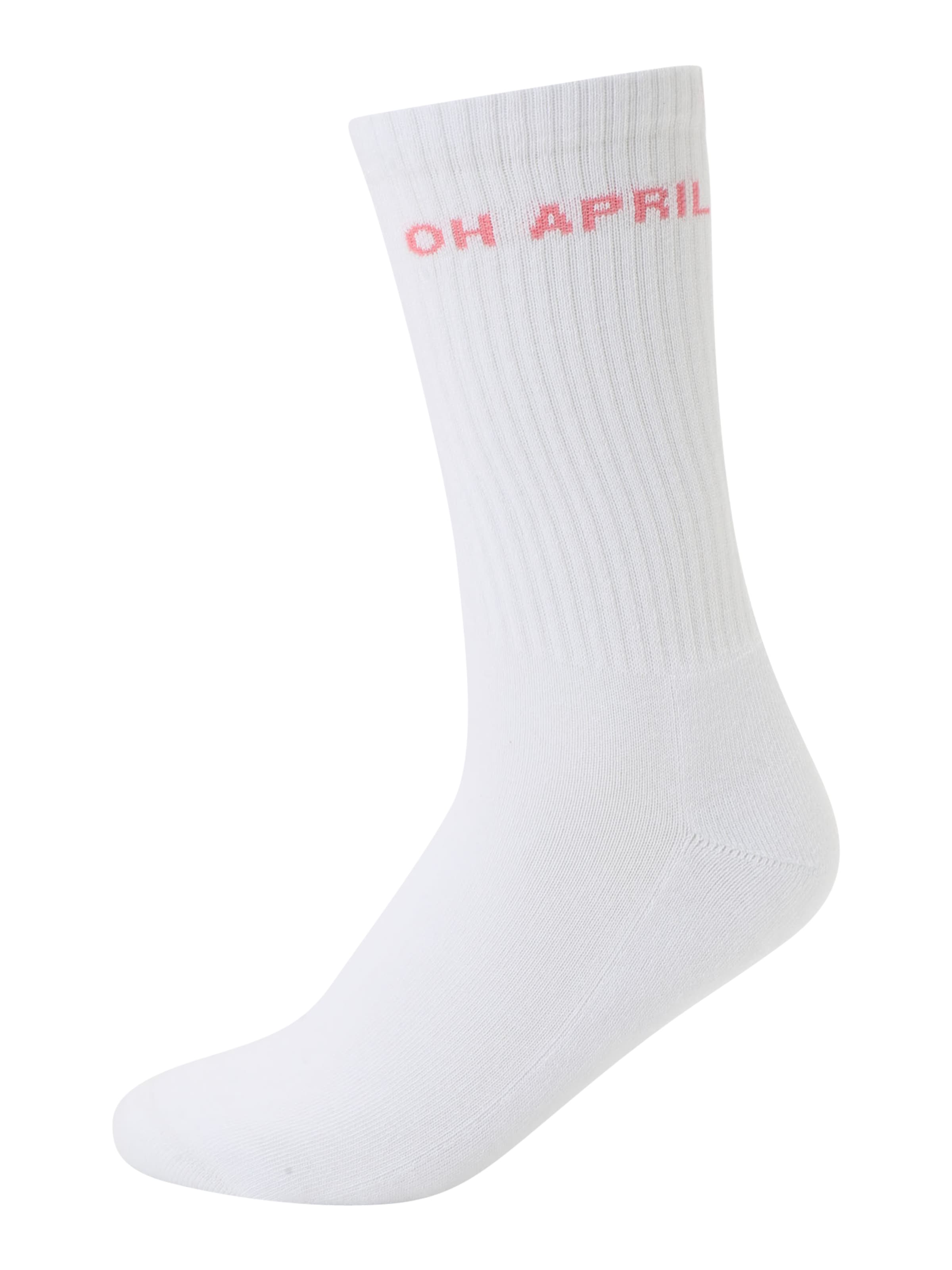 Calzino 'Steffie' di OH APRIL in bianco: frontale