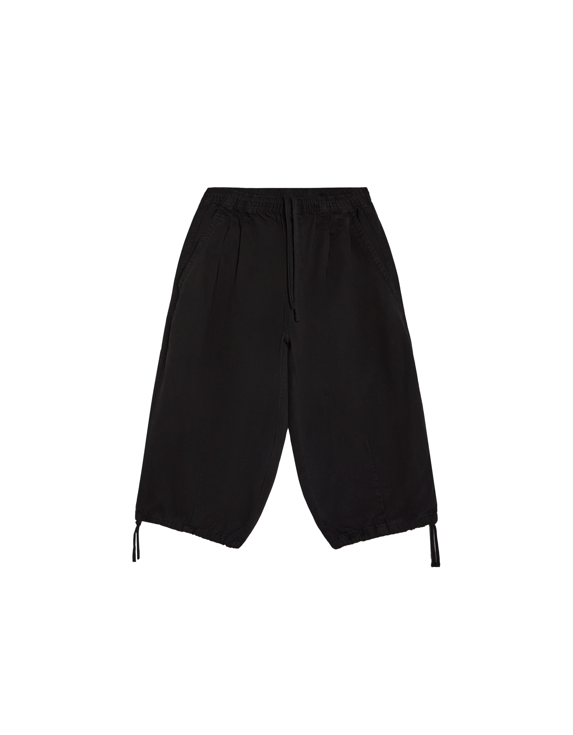 Baggy Pantalon Bershka en noir : devant