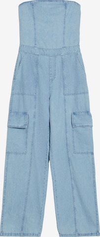 Bershka Jumpsuit in Blauw: voorkant