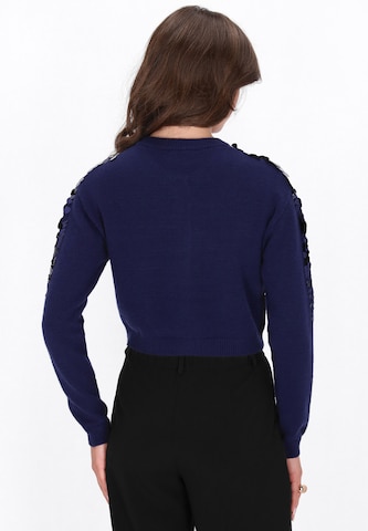 faina Knit cardigan in Blue