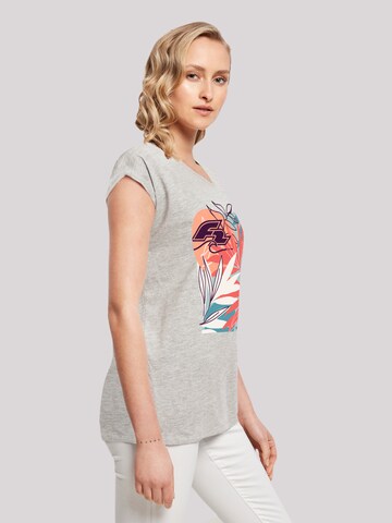 F2 T-Shirt 'F2 Beach Vibes Sommer Style' in Grau