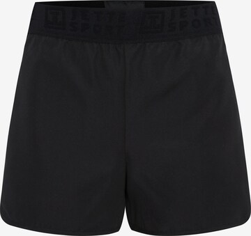 Jette Sport Regular Pants in Black: front