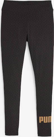 PUMA Skinny Workout Pants in Black: front