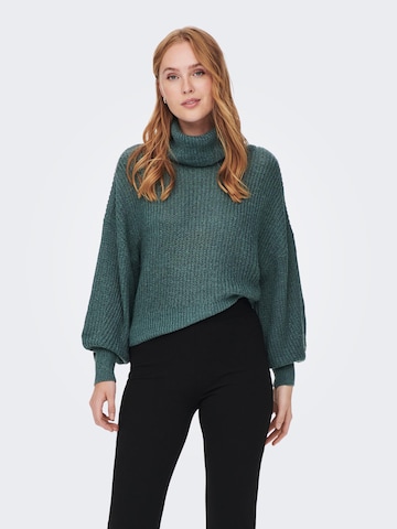 JDY Пуловер 'Megan' в зелено: отпред