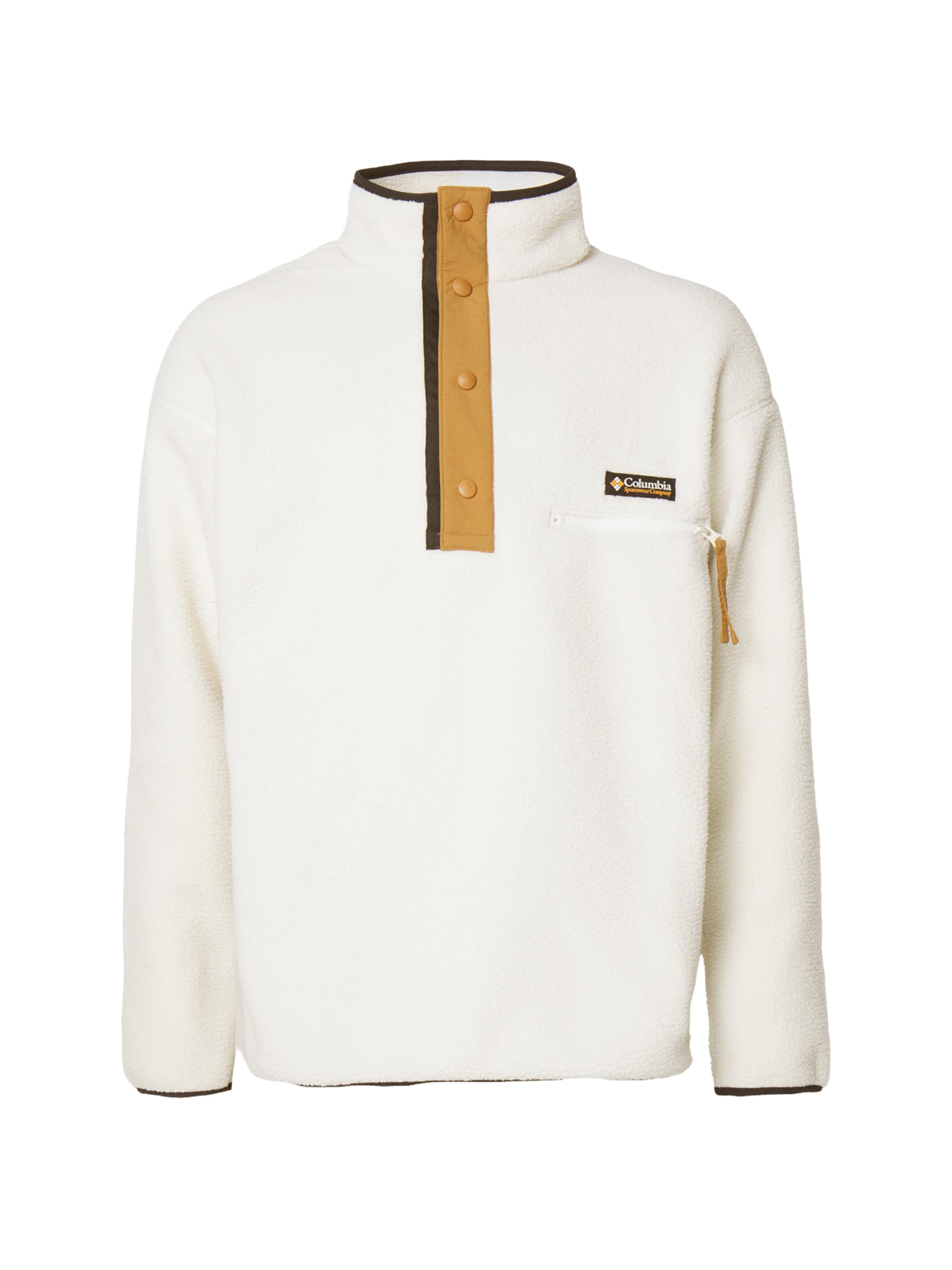 COLUMBIA Спортен пуловер 'Helvetia II' в бяло: отпред