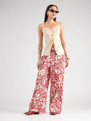 ONLY Loose fit Trousers 'ONLKALEEN' in Red