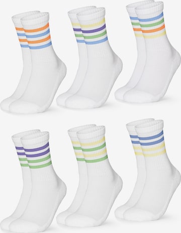 Occulto Socken 'Roger' in Weiß: Vorderseite