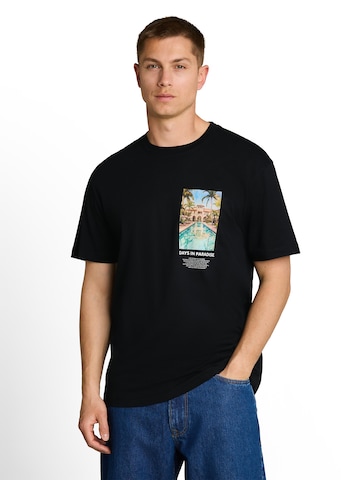 TOM TAILOR DENIM Μπλουζάκι σε μαύρο: μπροστά
