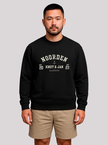 Sweat-shirt 'Knut & Jan Hamburg' F4NT4STIC en noir : devant