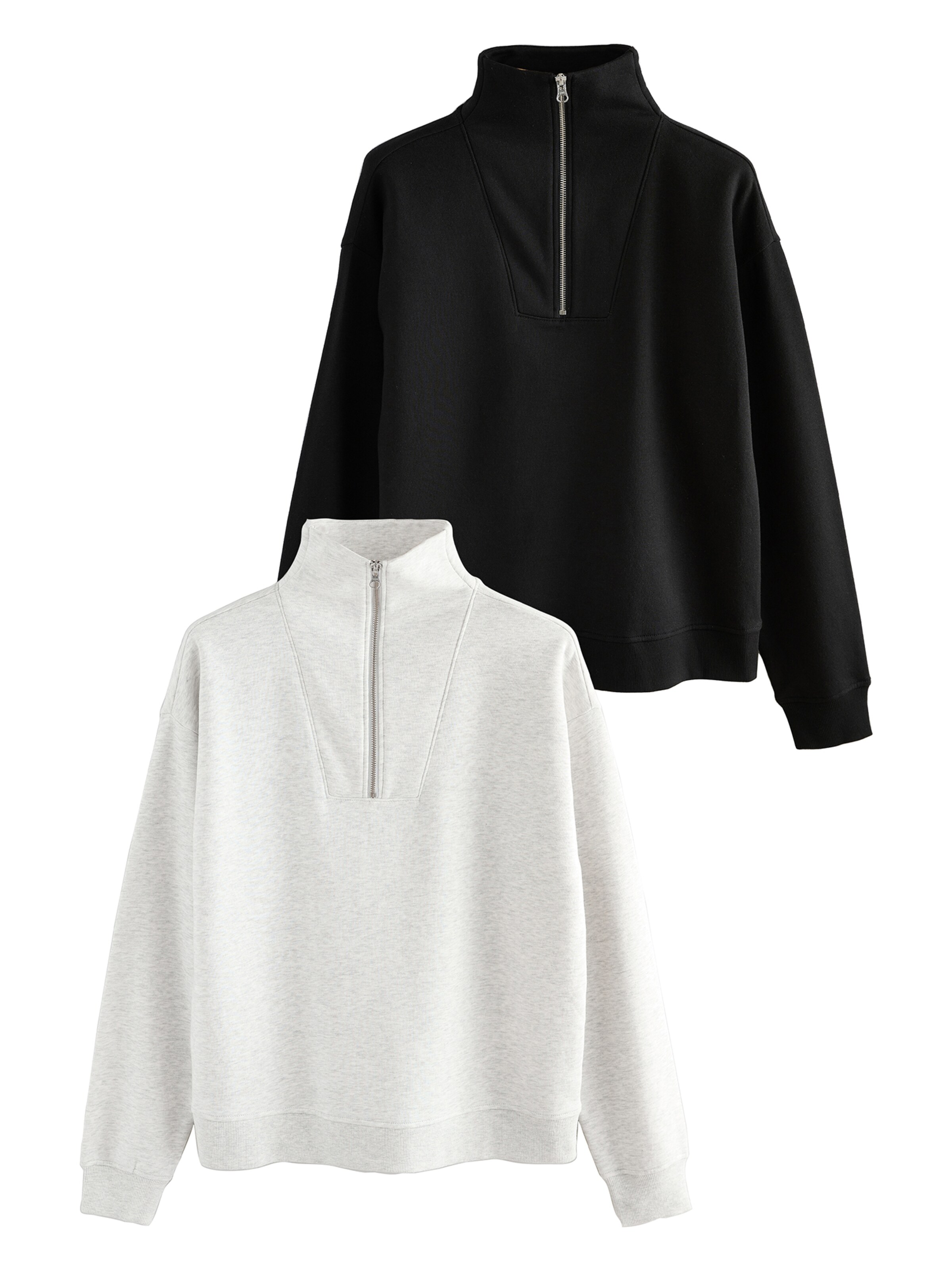 The Set Sweatshirt in Schwarz: Vorderseite