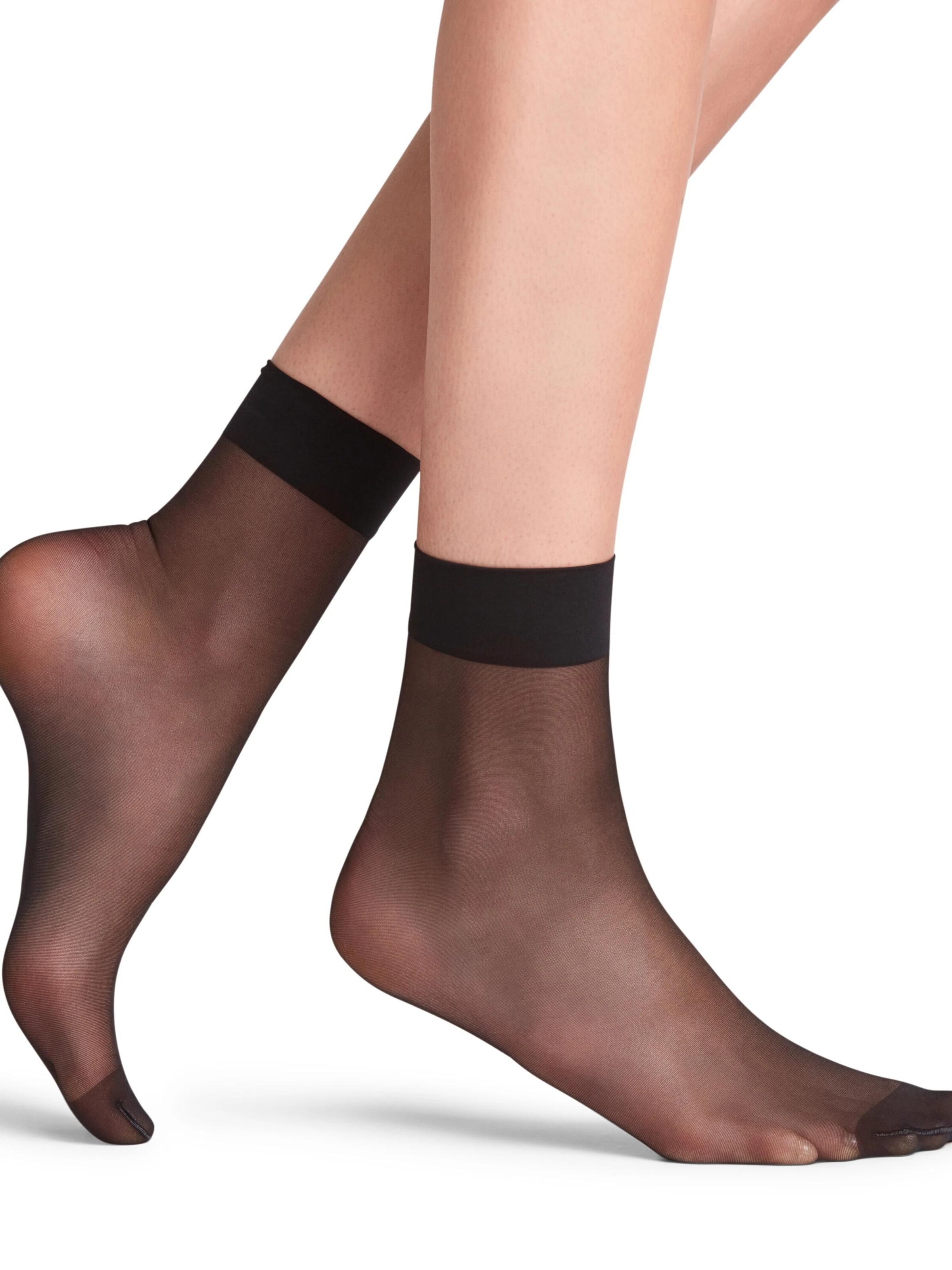 FALKE Socken 'Seidenglatt'‌‌‌ in Schwarz