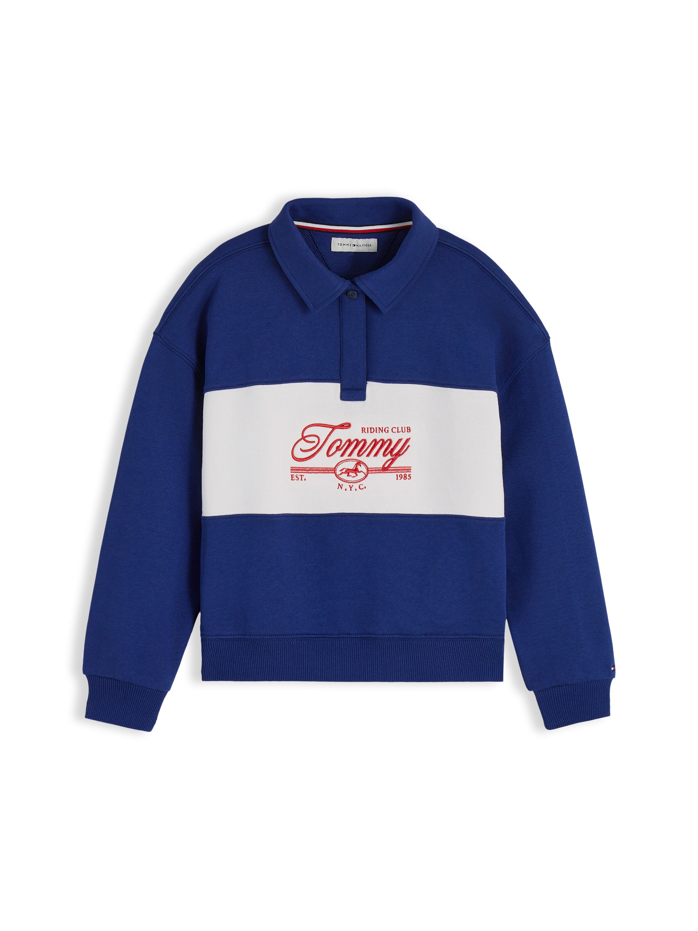 Bluză de molton de la TOMMY HILFIGER pe albastru: față