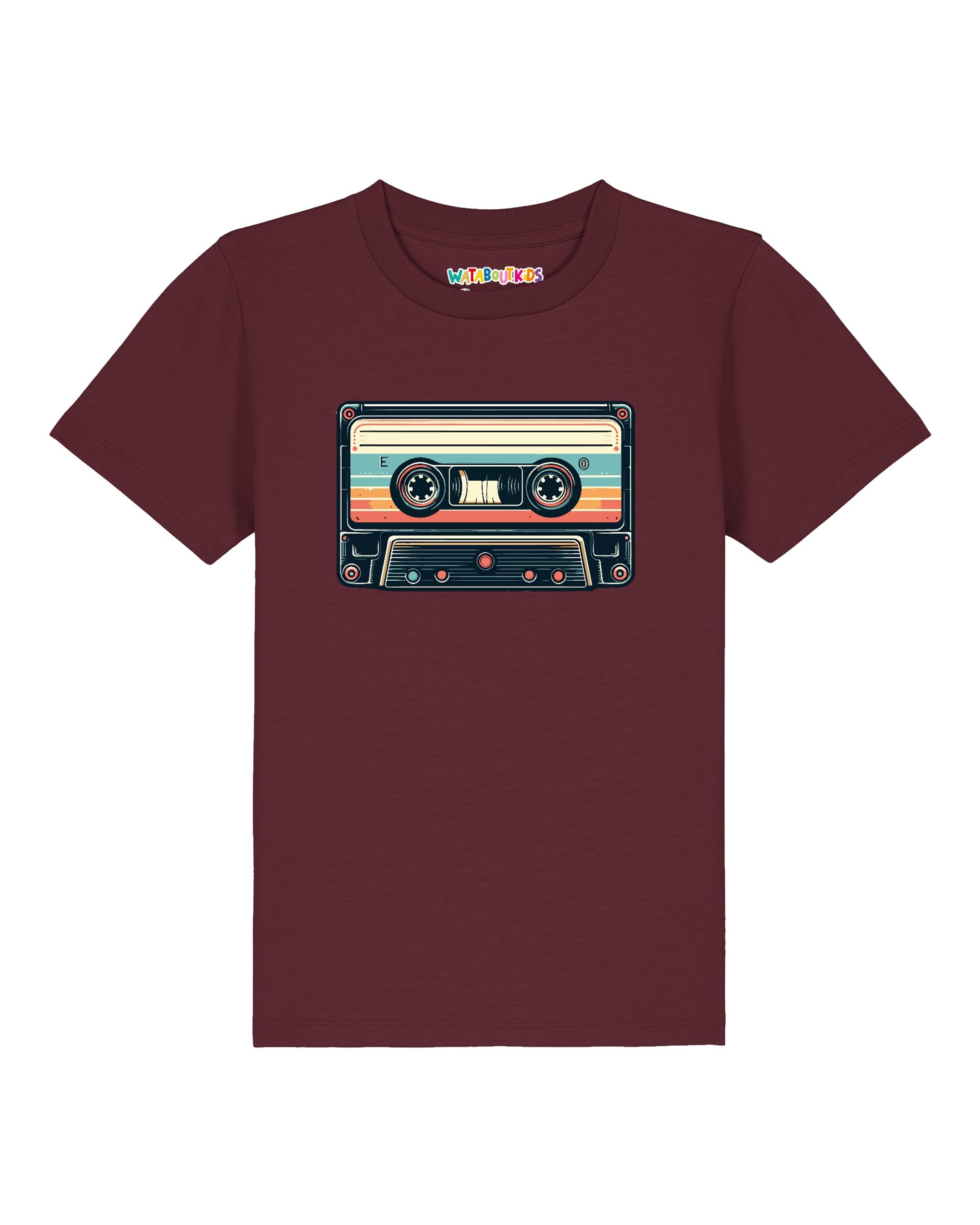 T-Shirt 'Kassette' watabout.kids en rouge : devant