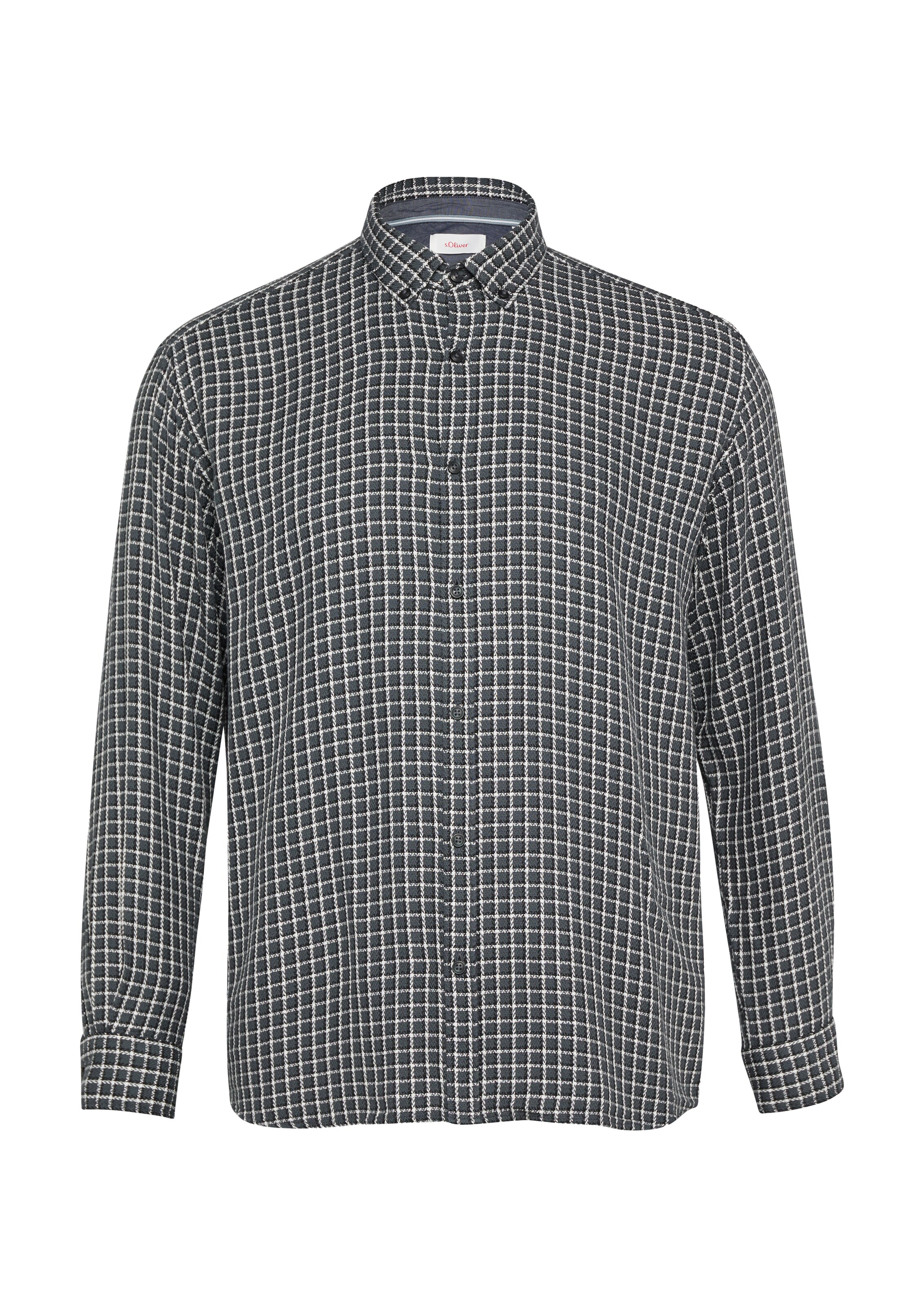 s.Oliver Men Big Sizes Regular Fit Hemd in Grau: Vorderseite