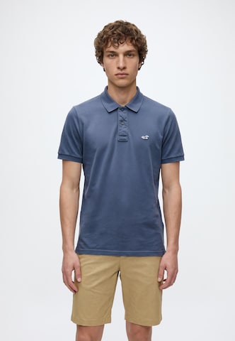 Tricou 'JUL4 INTL EXCLUSIVE' de la HOLLISTER pe albastru: față