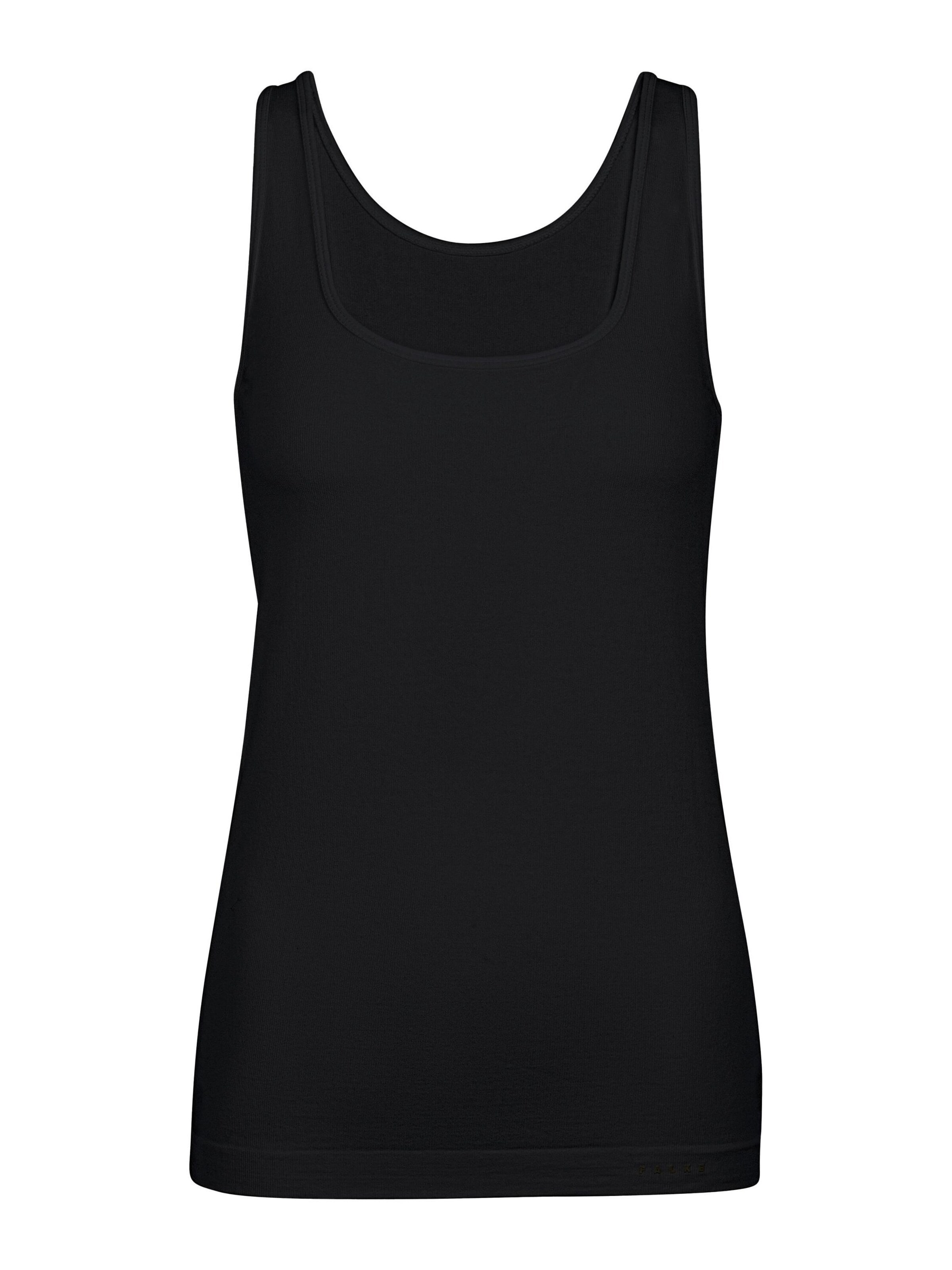 FALKE Top 'Seamless'‌‌ in Schwarz: Vorderseite