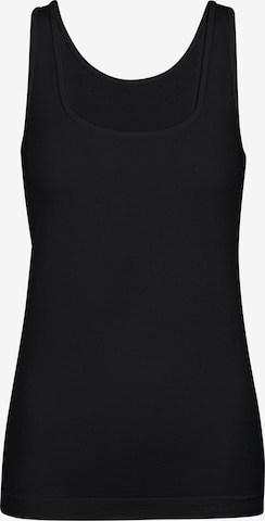 FALKE Top 'Seamless' in Schwarz: Vorderseite
