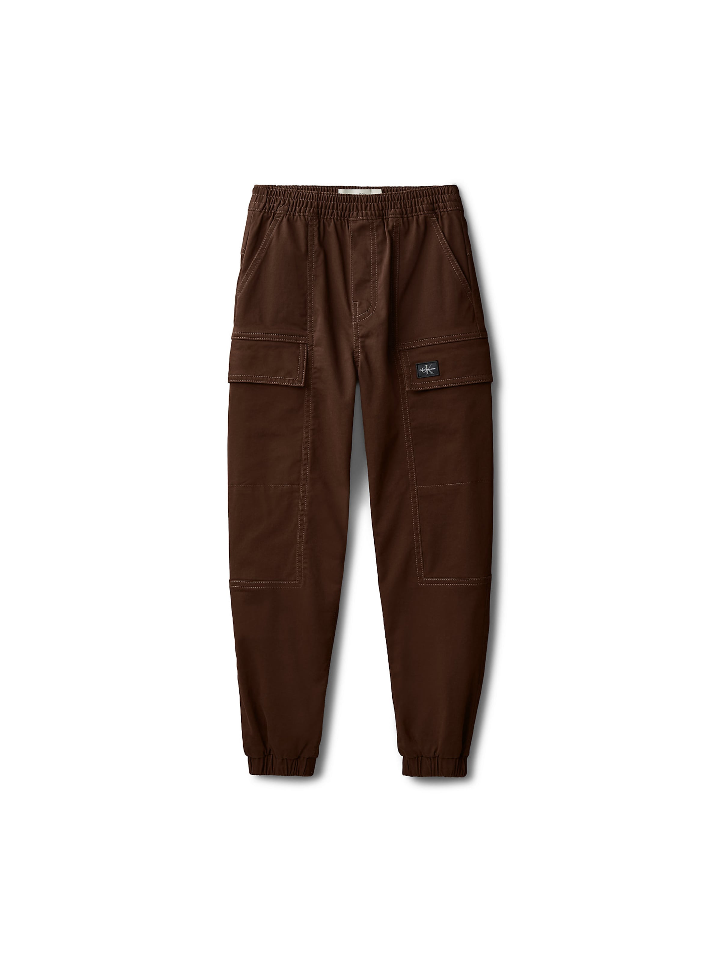 Effilé Pantalon Calvin Klein Jeans en marron : devant