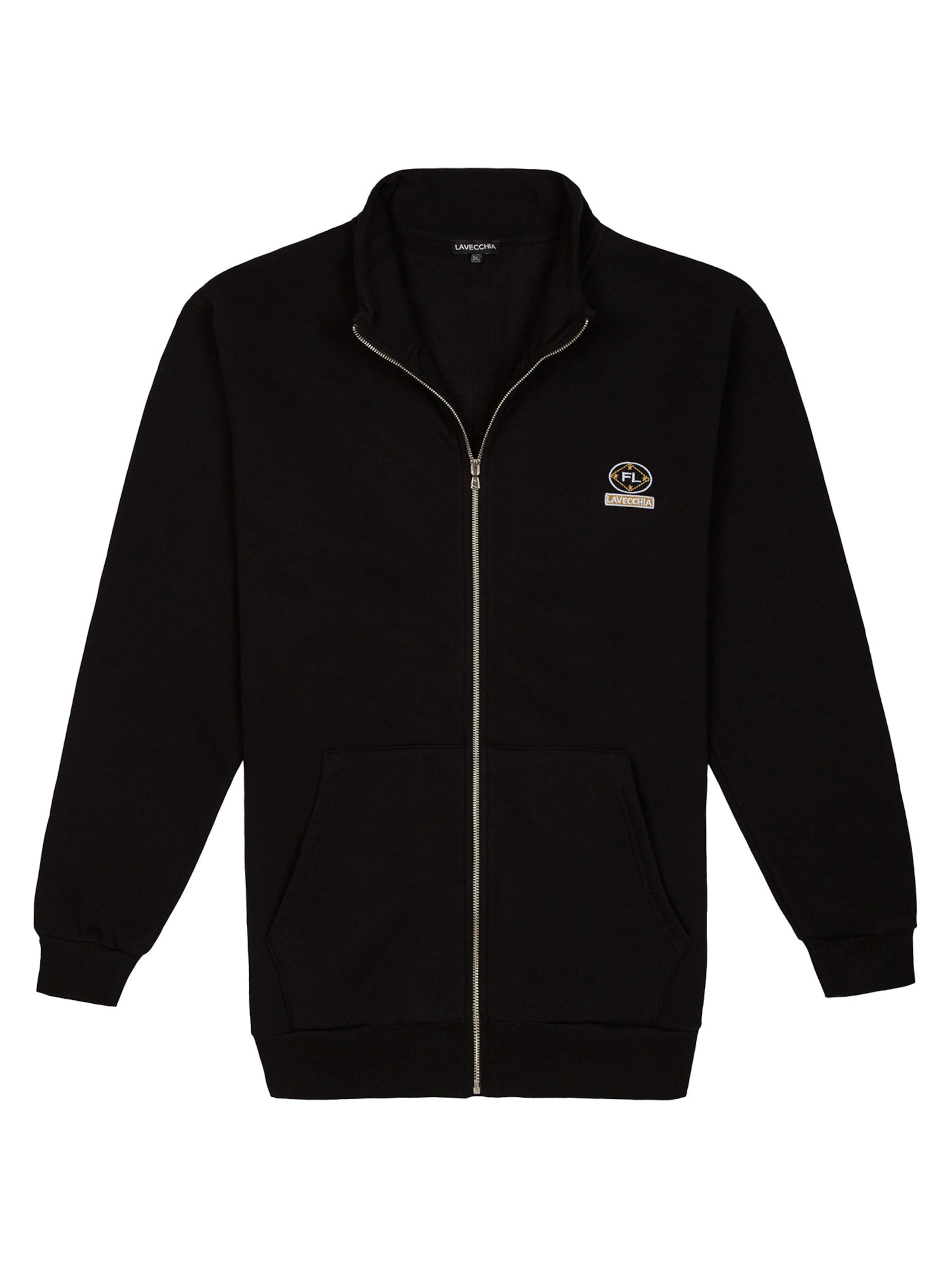Lavecchia Sweatjacke 'LV-2027'‌‌‌‌‌‌‌ in Schwarz: Vorderseite