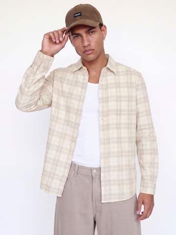 JACK & JONES Regular Fit Hemd in Beige