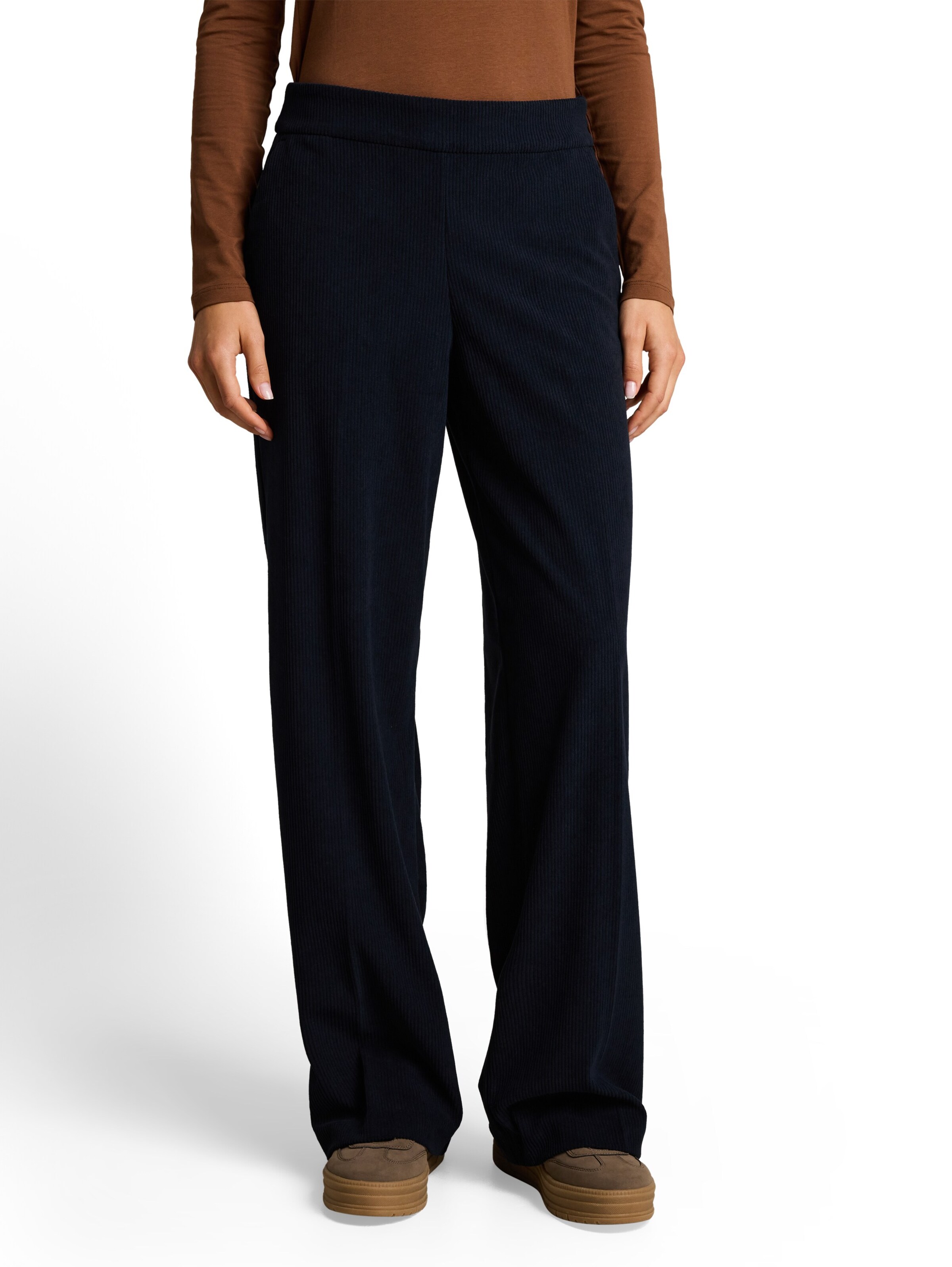 TOM TAILOR Wide leg Pantalon 'Lea' in Blauw: voorkant