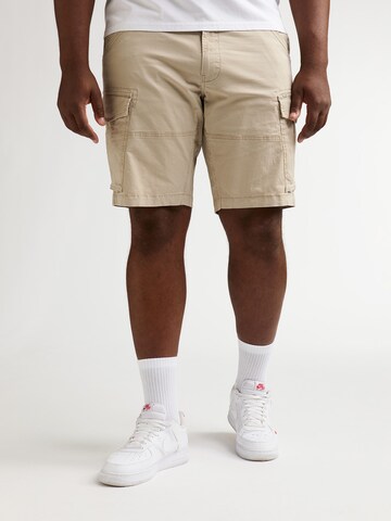 Petrol Industries - regular Pantalón cargo en beige: frente