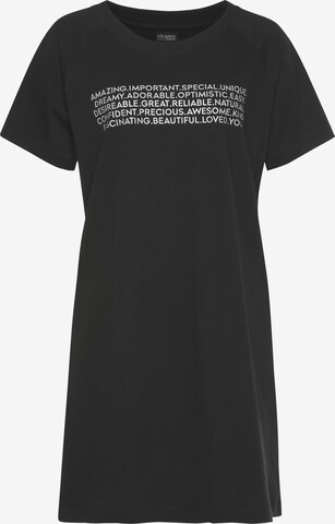 VIVANCE - Camiseta de noche 'Dreams' en negro: frente