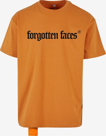 Forgotten Faces T-shirt 'FOF' i orange: framsida