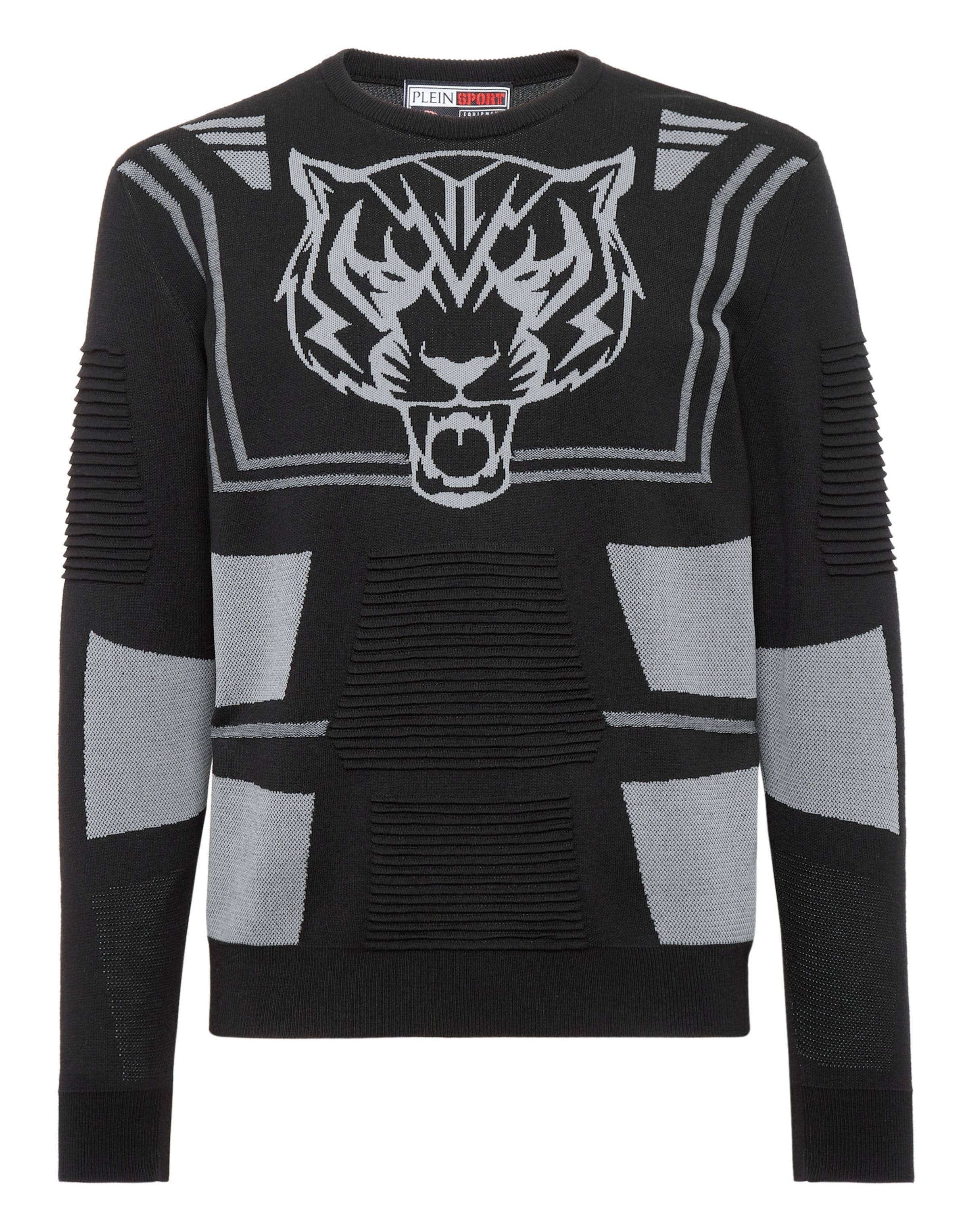 Plein Sport Pullover in Schwarz: Vorderseite