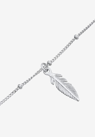 ELLI Halskette Choker, Feder in Silber