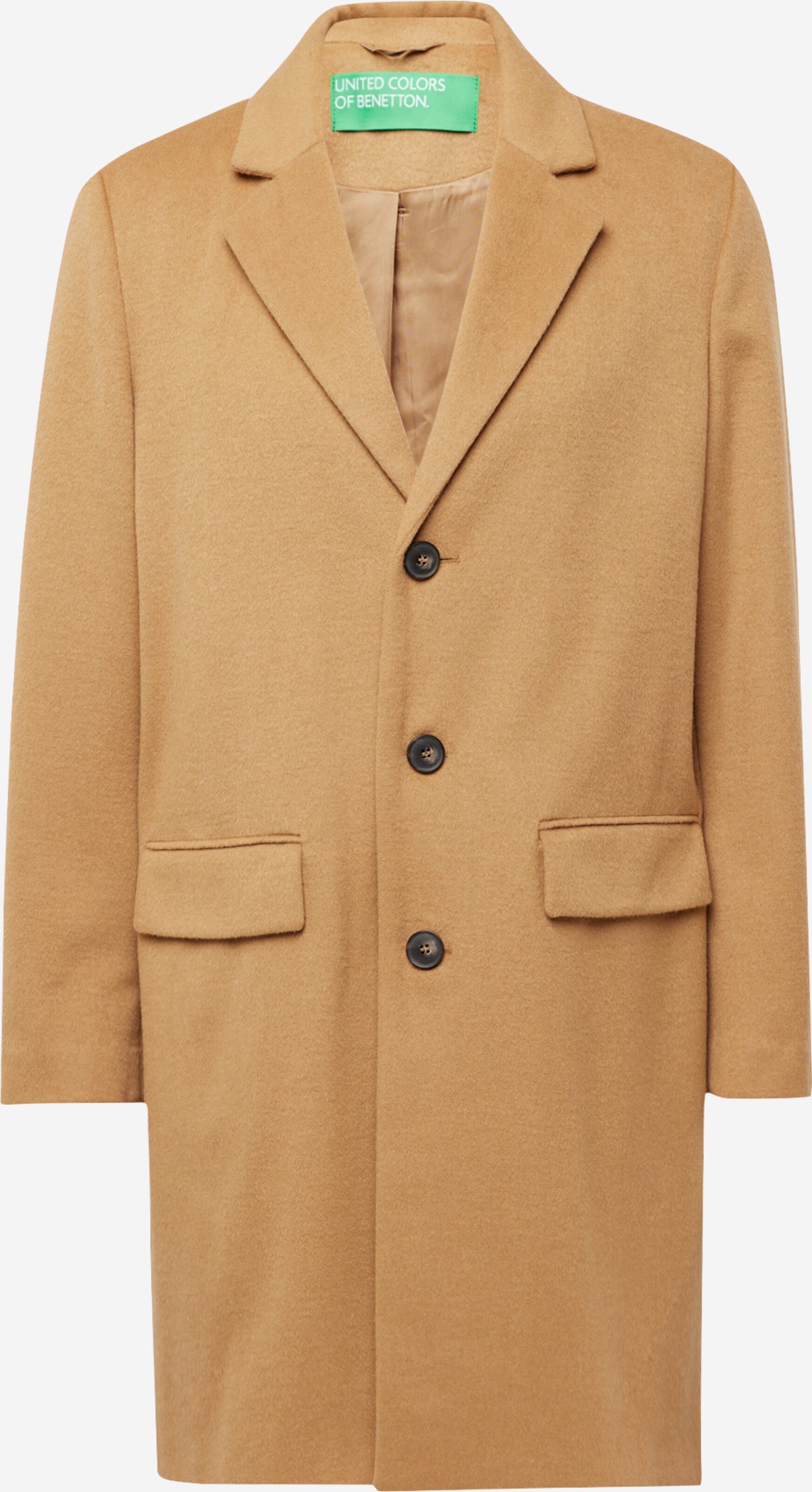 Camel top coat benetton