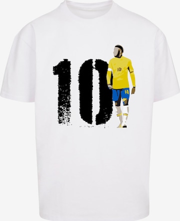 Merchcode Shirt 'Player 5' in Wit: voorkant