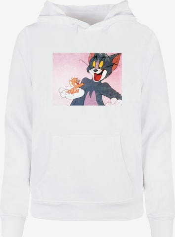 ABSOLUTE CULT Sweatshirt 'Tom And Jerry - Still One' in White: front