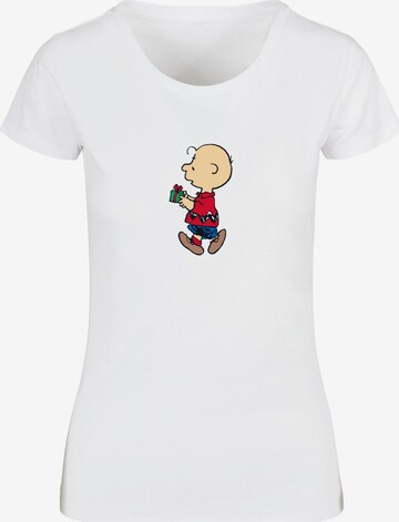 Merchcode Shirt 'Peanuts Charlies Small Surprise' in White: front