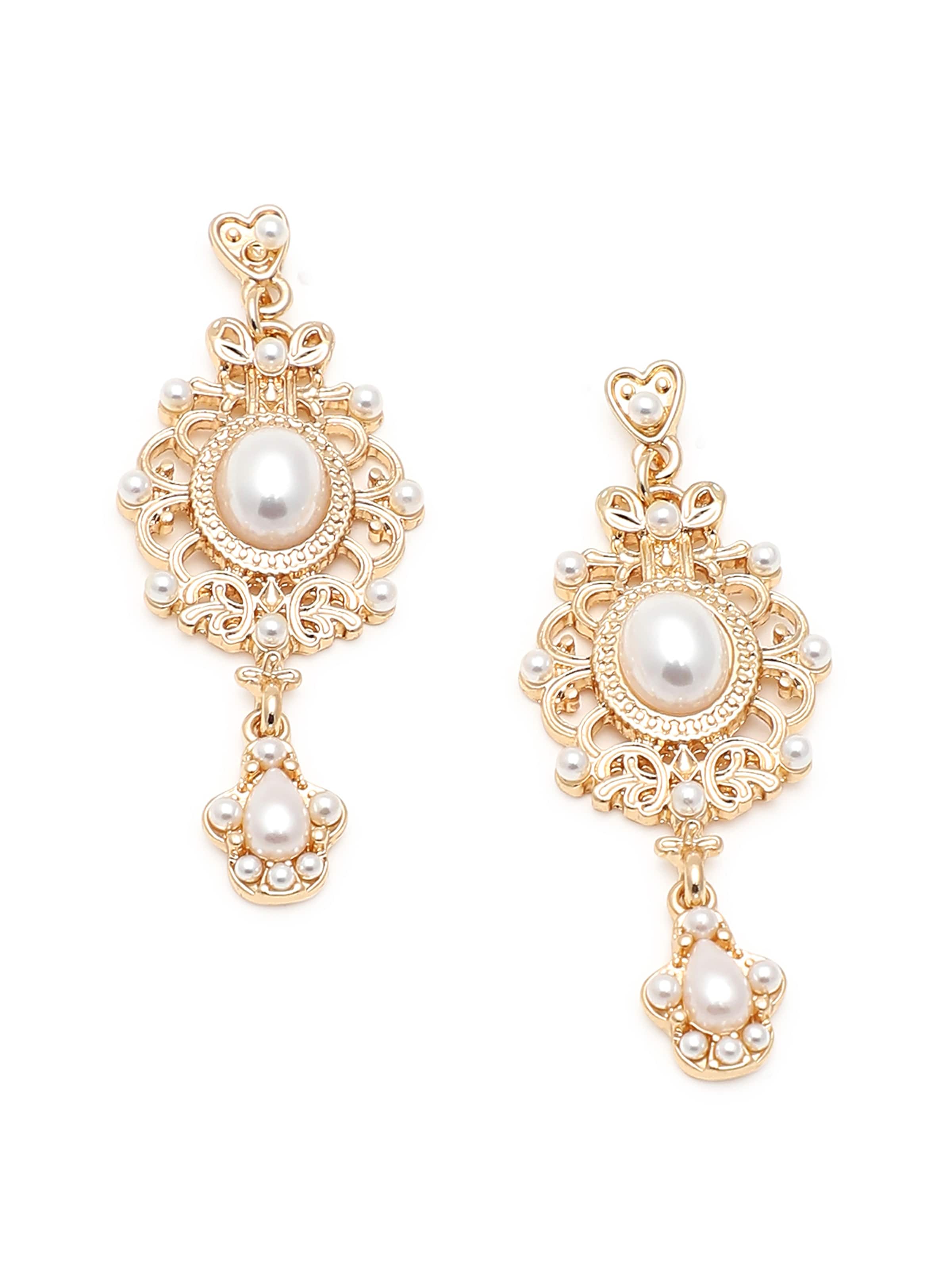 SOHI Earrings 'Husno' in Gold: front