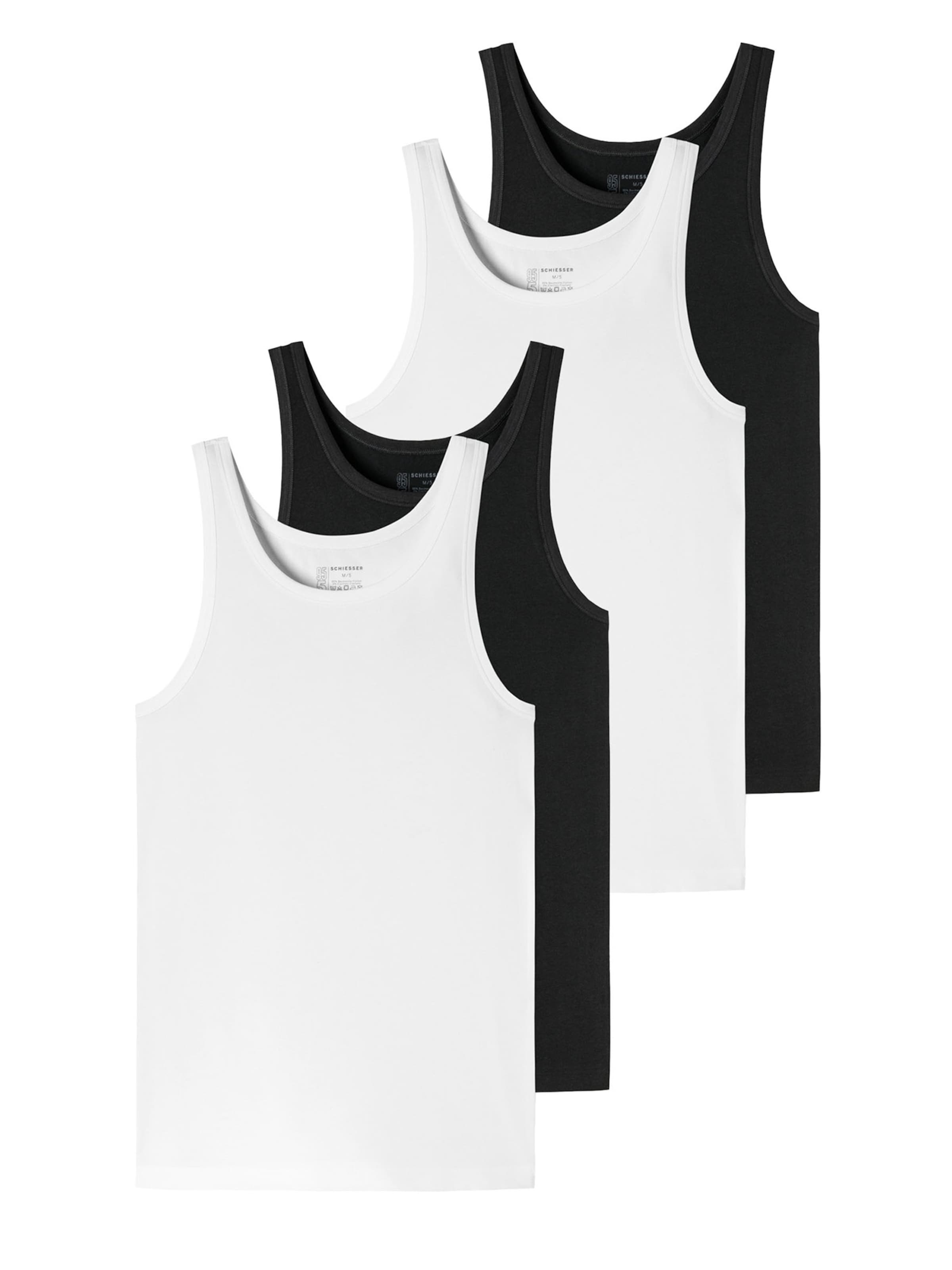 SCHIESSER Unterhemd '95/5' in Schwarz: Vorderseite