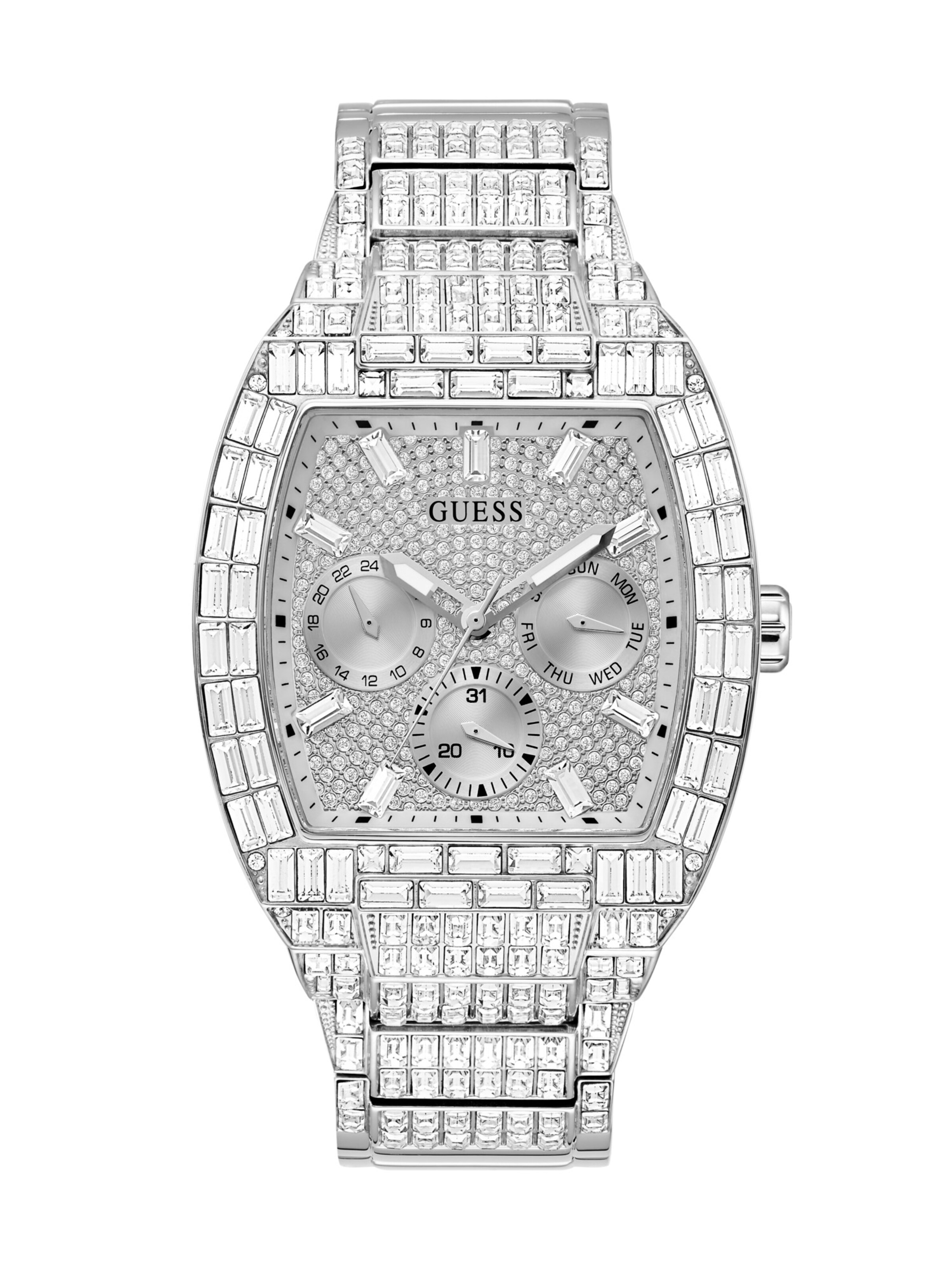 GUESS Analog watch 'Phoenix' in Silver: front