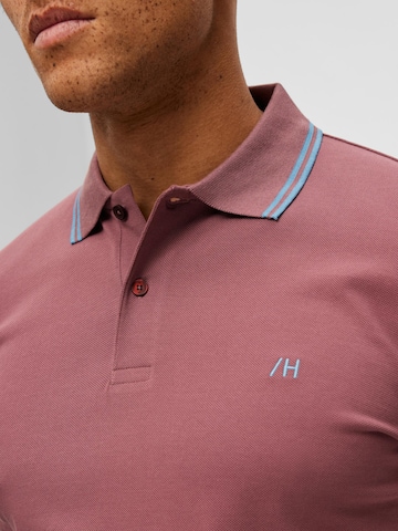 SELECTED HOMME Poloshirt 'SLHDante' in Pink