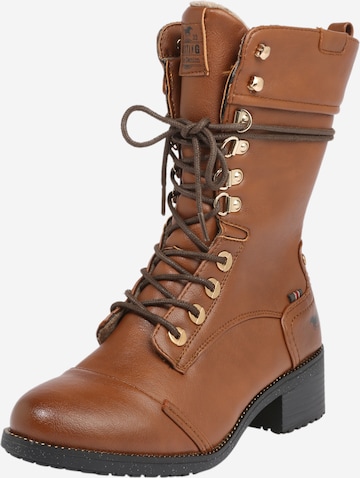 MUSTANG Lace-up boot in Brown: front
