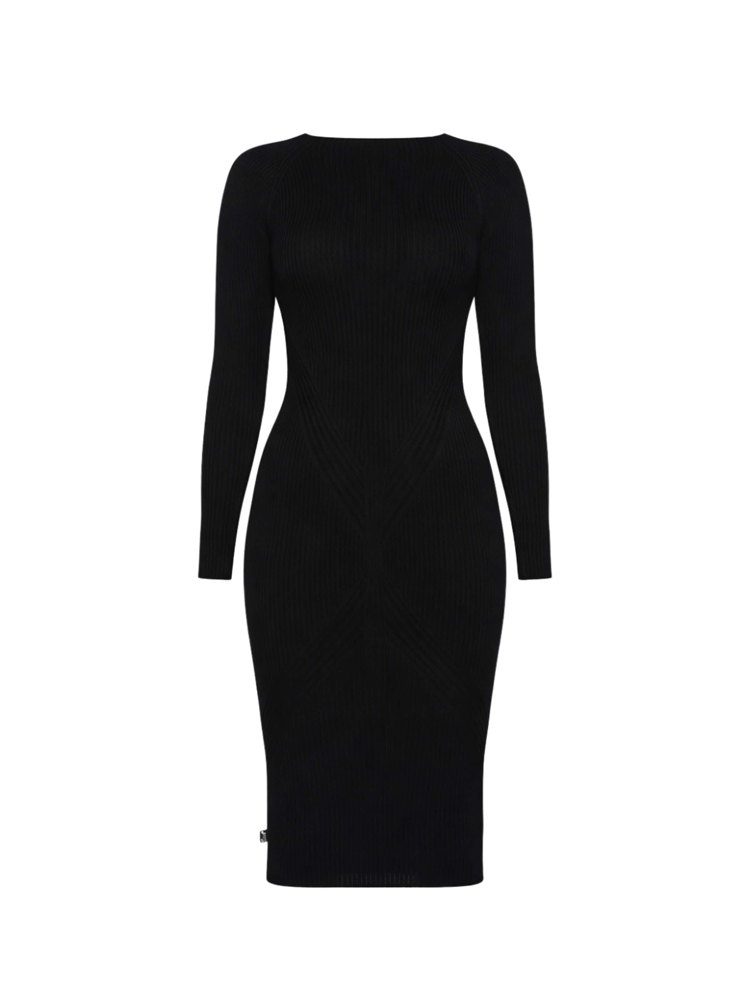 Süel knitwear - Vestido de punto 'Gabi' en negro: frente