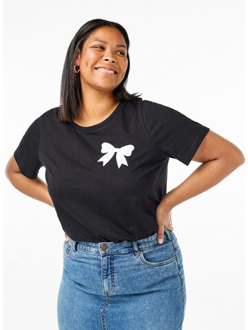 Zizzi Shirt in Schwarz: Vorderseite