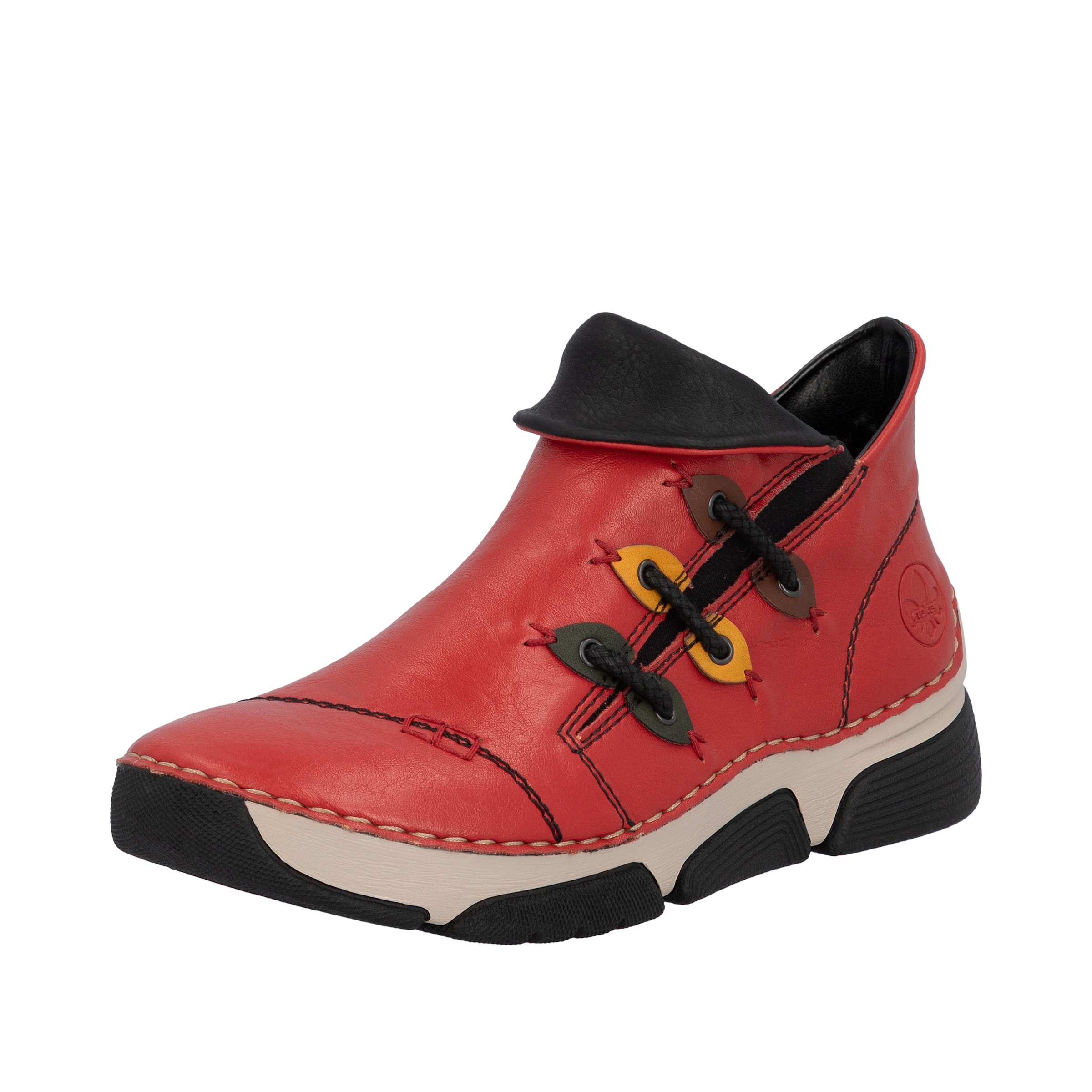 Rieker Bottines en rouge, Vue avec produit